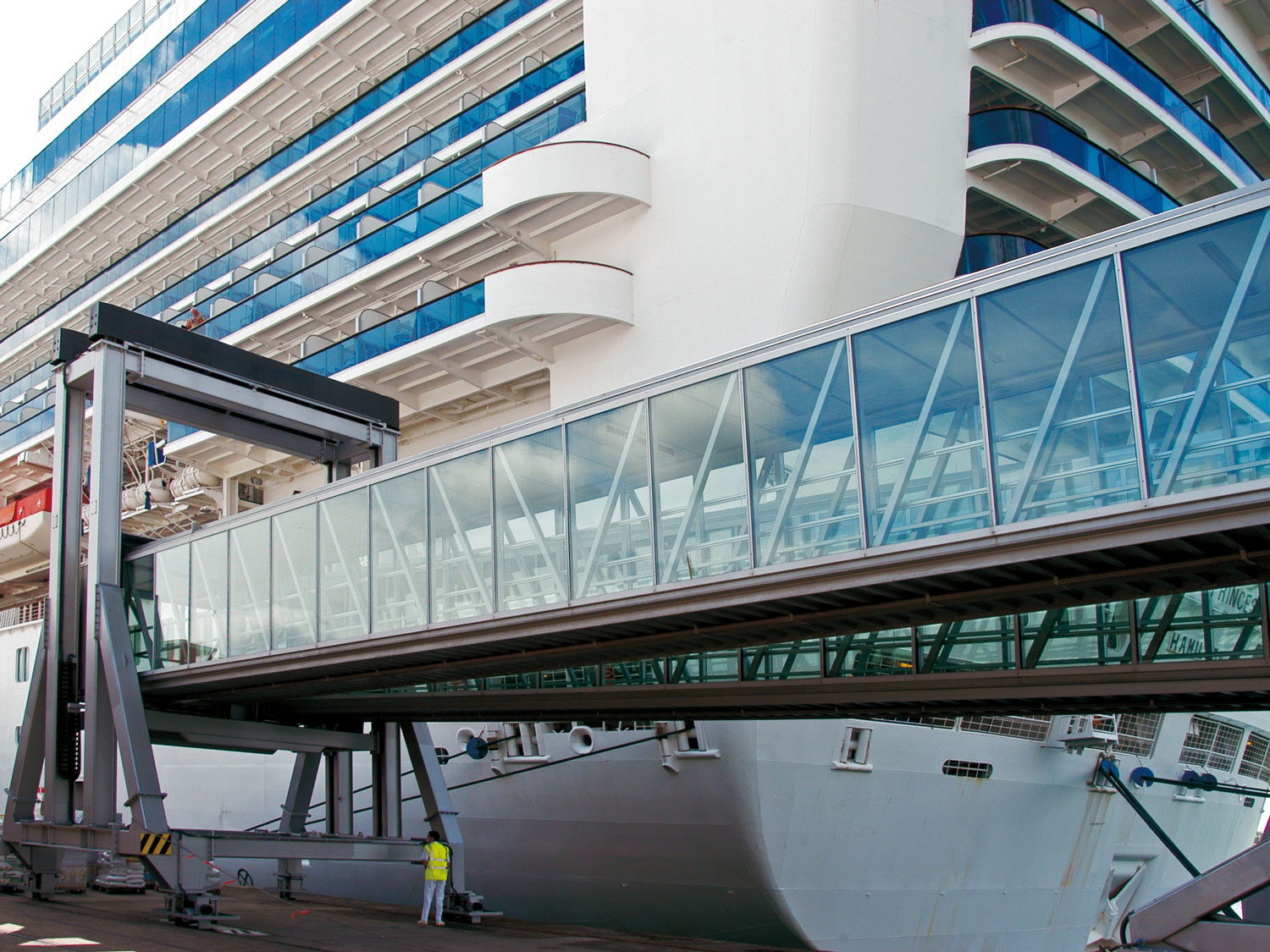 boarding cruise ship entrance